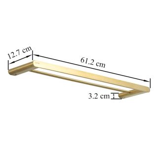 Полотенцедержатель двойной Gappo G30909-3 60 см золотой сатин
